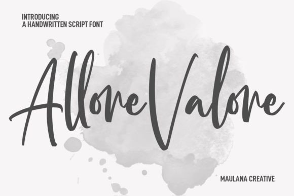 Allore Valore: A Fancy Handwritten Script Font for Digital Branding