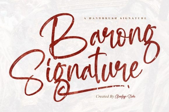 Barong Signature: A Sweet Cursive Script Font for Handmade Creators