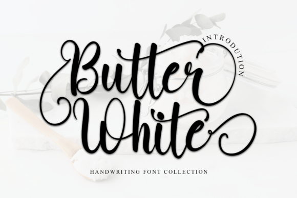 Butter White Font for Elegant Handwritten Design
