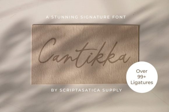 Cantikka Script Font for Handmade & Wedding Design