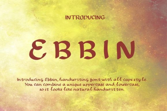 Ebbin: A Romantic Script Handwritten Font for Small Business Branding