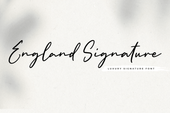 England Signature: A Graceful Script Font for Editorial Elegance