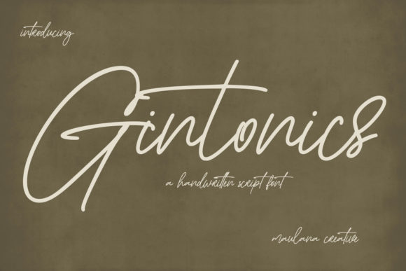 Gintonics: A Fashionable Script Font for Editorial Elegance