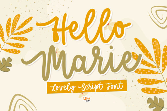Hello Marie Script Font for Handwritten Brand Charm
