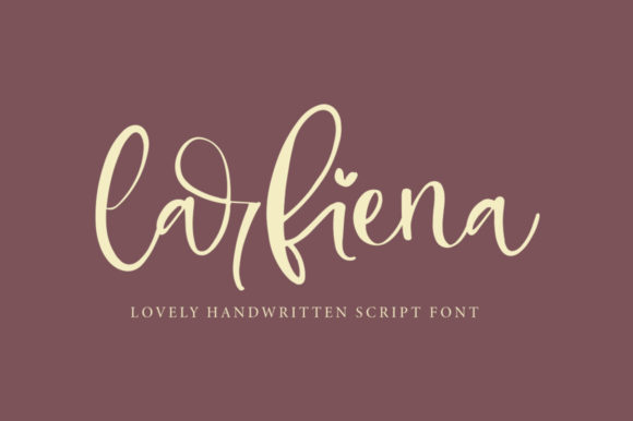 Larfiena: A Versatile Script Handwritten Font for Digital Design