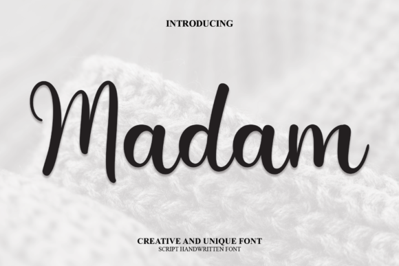 Madam: A Sweet Romantic Script Font for Editorial Design