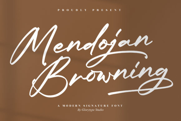Mendoja Browning – A Modern Signature Font for Real Business Branding