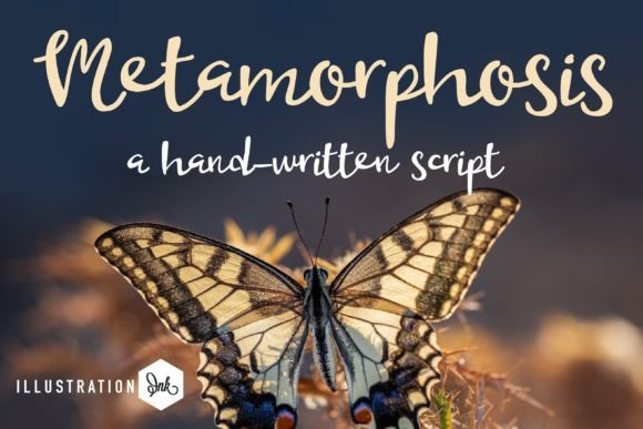 Metamorphosis: A Quirky Handwritten Font for Small Business Branding