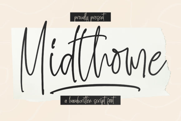 Midthome Script Font for Handmade Brands & Printables