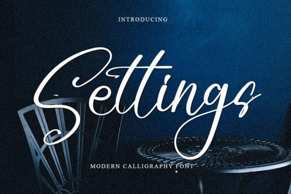 Settings Font: A Refined Script Handwritten Typeface for Elegant Branding