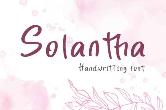 Solantha Script Font for Wedding & Handmade Branding