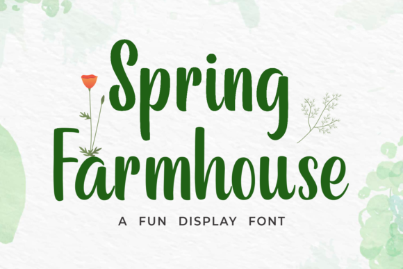 Spring Farmhouse: A Friendly Script Handwritten Font for Editorial Design