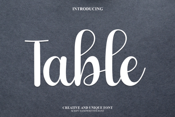 Table Script Font for Elegant Campaign Headlines