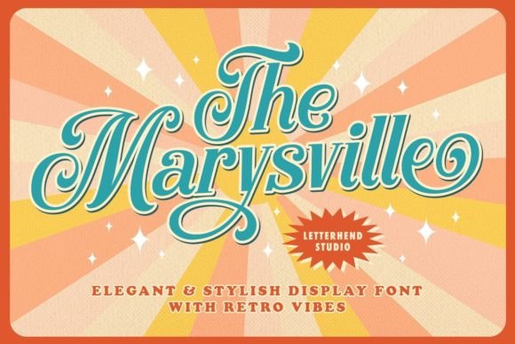 The Marysville: A Retro Bold Script Font for Timeless Editorial Charm